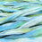 Hand-Dyed Silk Ribbon, 20mm Wide, Tahitian Blue/Green Blend (32-36 Inch Strand)