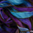 Hand-Dyed Habotai Silk Ribbon, 20mm Wide, Purple/Blue Blend (32-36 Inch Strand)