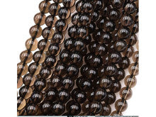 Natural Smoky Quartz 4mm Smooth Round Bead Strand