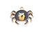 Golden Spider Enamel Charm 21.5x17mm