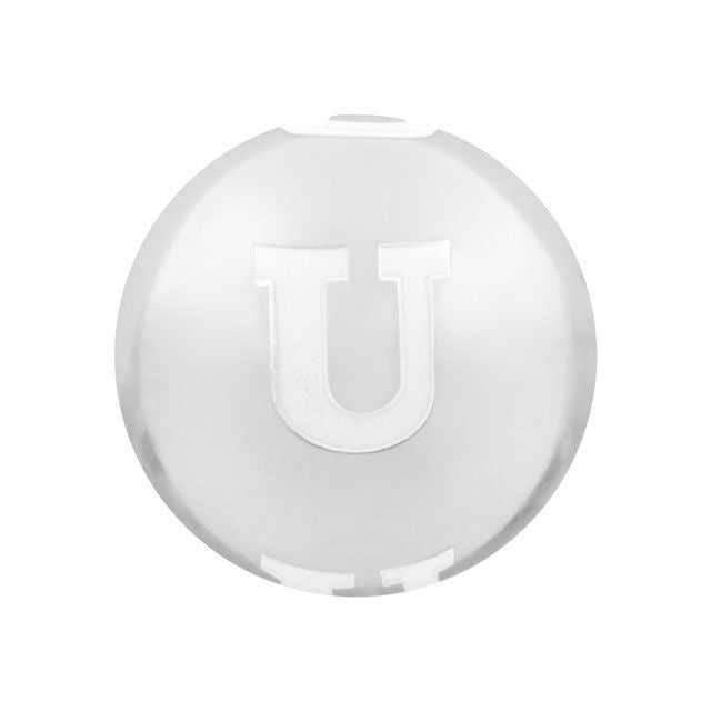 Alphabet Bead, Round with Letter 'U' 12mm, Sterling Silver (1 Piece)