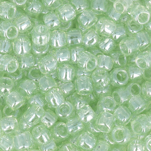 Toho RE:Glass Seed Beads, Round Size 8/0, #5105 Luster Green, (2.5" Tube)