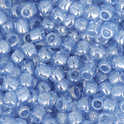 Toho RE:Glass Seed Beads, Round Size 8/0, #5107 Luster Blue, (2.5" Tube)
