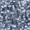 Toho RE:Glass Seed Beads, Round Size 8/0, #PF5033 Silver Lined PermaFinish - Blue, (2.5