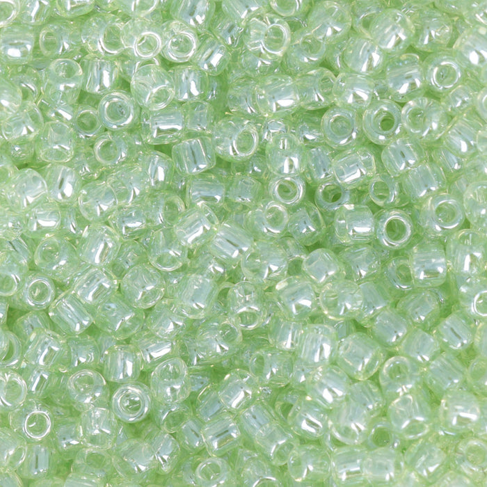 Toho RE:Glass Seed Beads, Round Size 11/0, #5105 Luster Green, (2.5" Tube)