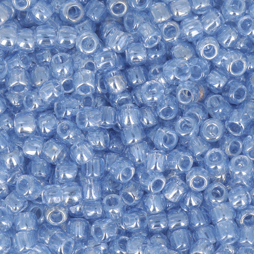 Toho RE:Glass Seed Beads, Round Size 11/0, #5107 Luster Blue, (2.5" Tube)