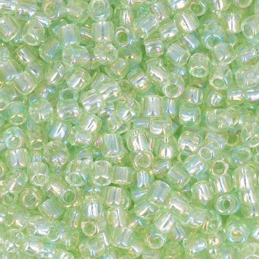Toho RE:Glass Seed Beads, Round Size 11/0, #5164 Rainbow Green, (2.5" Tube)