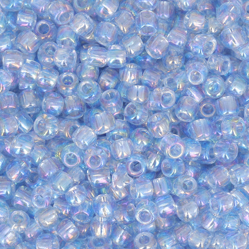 Toho RE:Glass Seed Beads, Round Size 11/0, #5168 Rainbow Blue, (2.5" Tube)