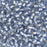 Toho RE:Glass Seed Beads, Round Size 11/0, #PF5033 Silver Lined PermaFinish - Blue, (2.5" Tube)