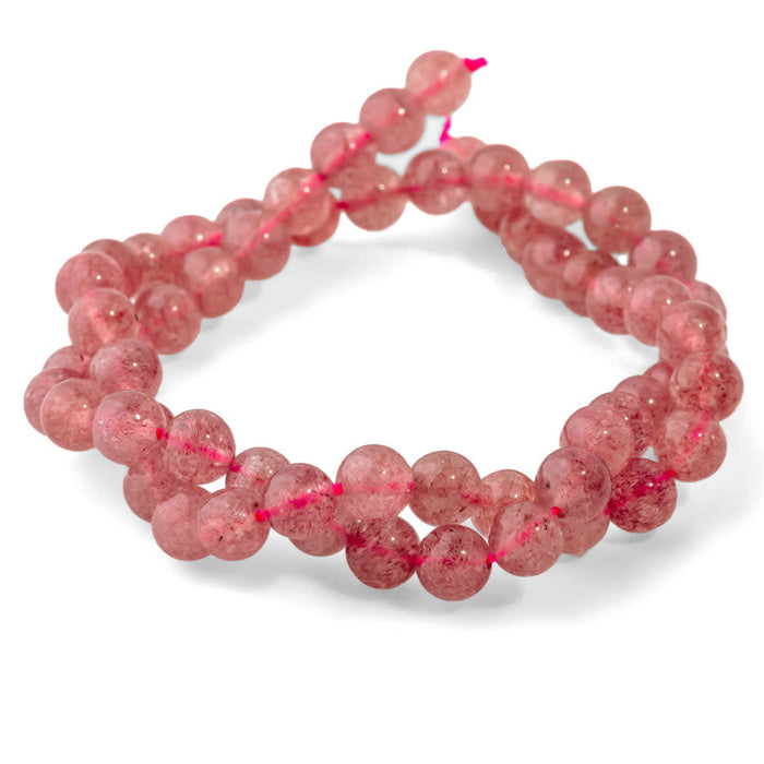 Strawberry Quartz 6mm Round AA Grade - 15-16 Inch