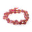 Strawberry Quartz 6x8mm Triangle Diamond Cut Rice Bead - 15-16 Inch