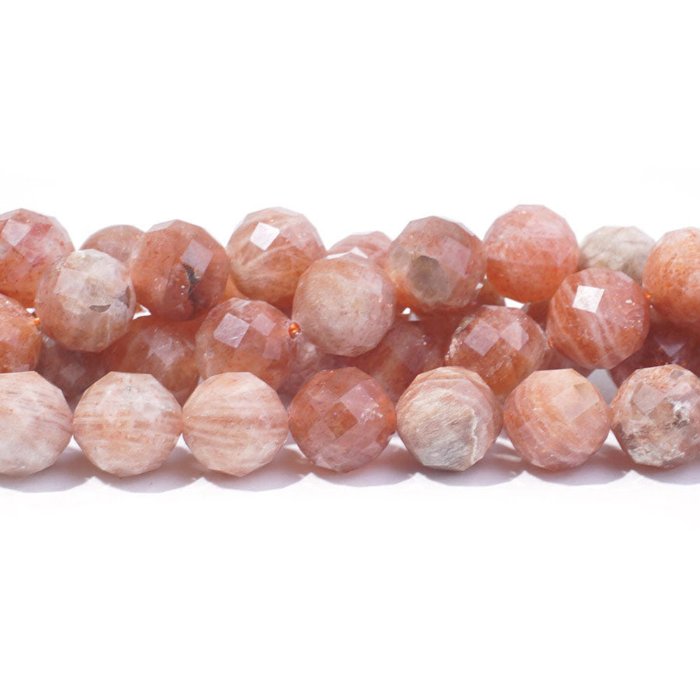 Dakota Stones Gemstone Beads, Golden Sunstone Grade A, Faceted Round 10mm (16 Inch Strand)