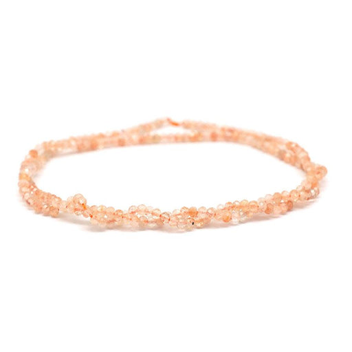 Sunstone 3mm Faceted Rondelle - 15-16 Inch