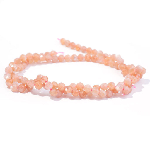 Golden Sunstone 4mm Round Faceted AA Grade - 15-16 Inch