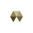 PRESTIGE 7.5mm Hexagon Spike 2-Hole Bead Crystal Metallic Light Gold Style #5060