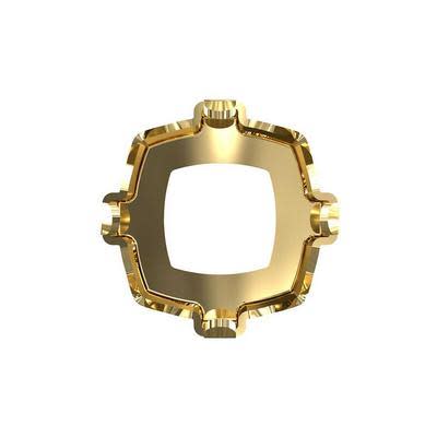PRESTIGE crystal 8mm Gold Plated Mystic Square Fancy Stone Setting Style #4460