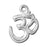 22mm Rhodium Om Charm by TierraCast