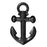27mm Black Large Anchor Charm by TierraCast