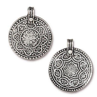 32mm Antique Silver 8 Fold Path Pendant by TierraCast