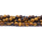 Tiger Eye Yellow 6mm Round Faceted Large Hole Beads - 8 Inch