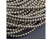 Titanium Pyrite 4mm Smooth Round Bead Strand