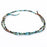 Turquoise Blue Brown Banded 2mm Coin Faceted - 15-16 Inch