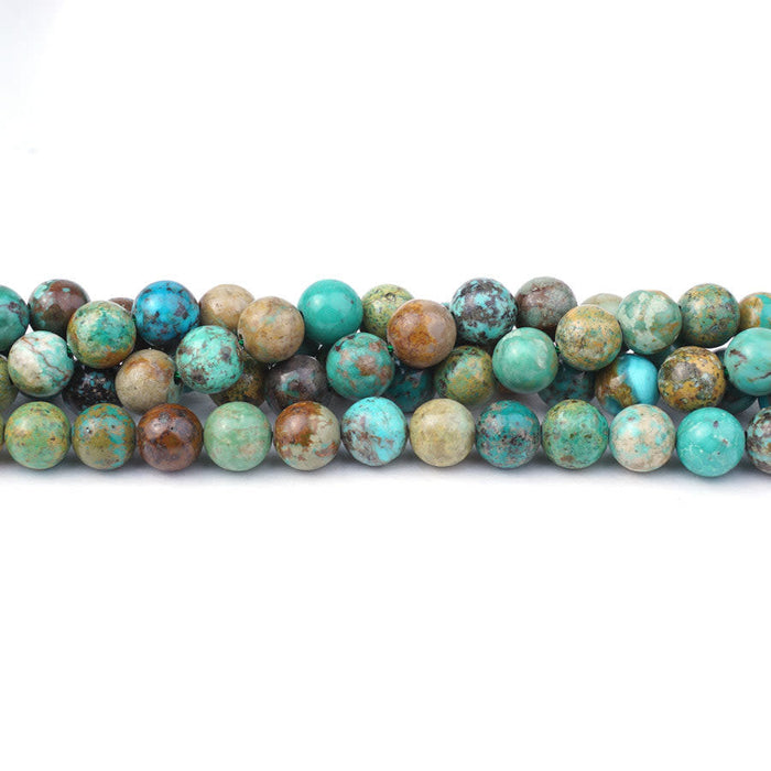 Hubei Turquoise 8mm Multi Round - 15-16 Inch