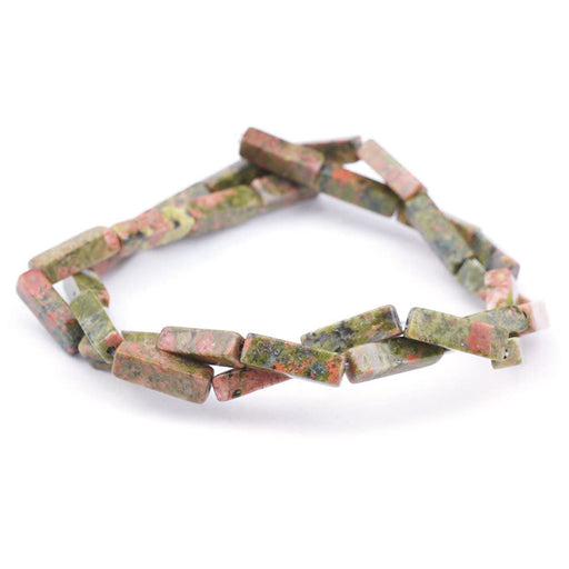 Unakite 4X13mm Rectangle Tube - Limited Editions