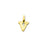JBB Alphabet Charm, Letter 'V' 8x5mm, Gold Vermeil (1 Piece)