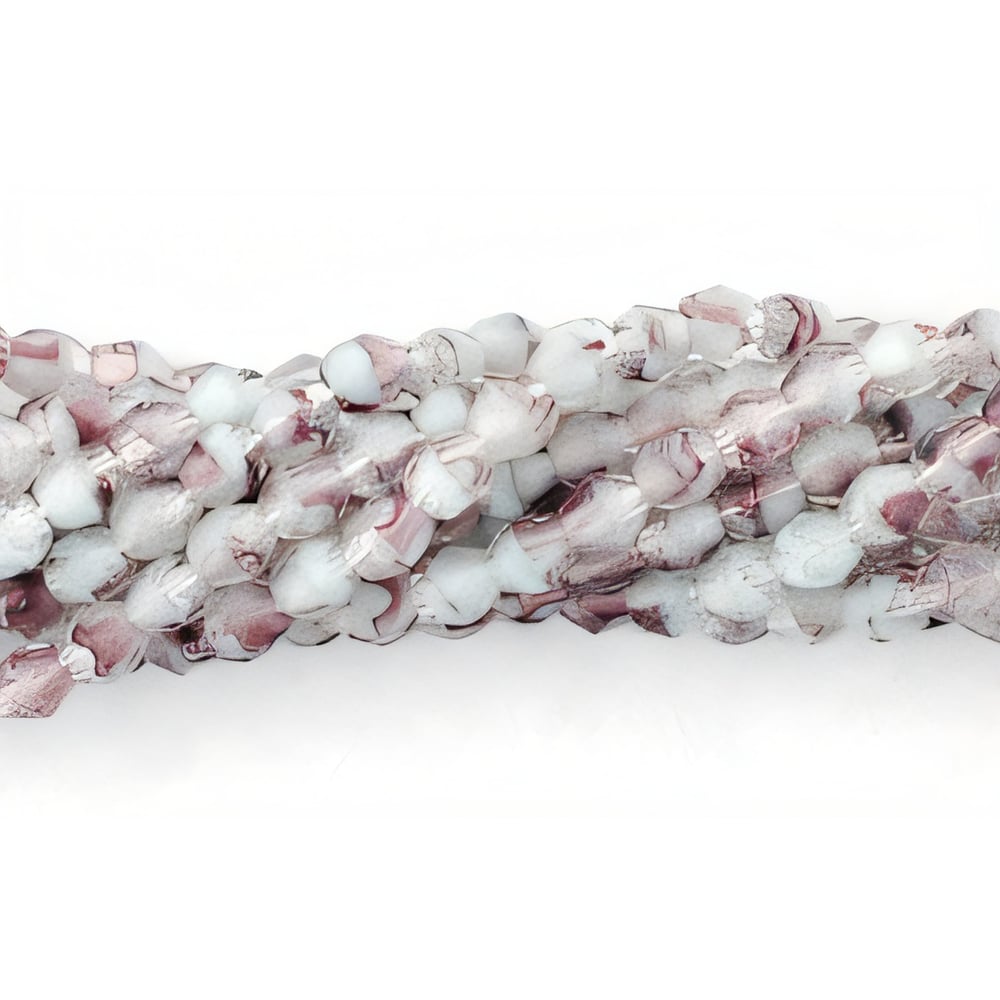 Czech 3mm Fire Polished - HurriCane - Crystal/Amethyst/Mint (50pcs)