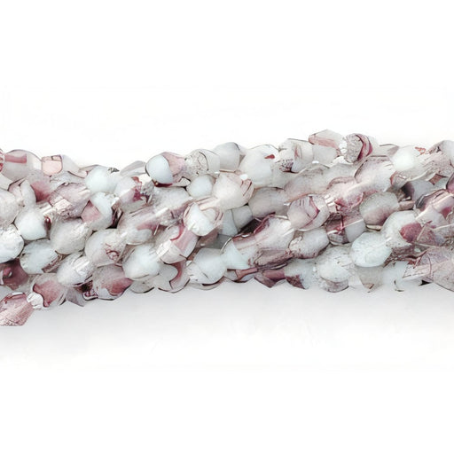 Czech 3mm Fire Polished - HurriCane - Crystal/Amethyst/Mint (50pcs)