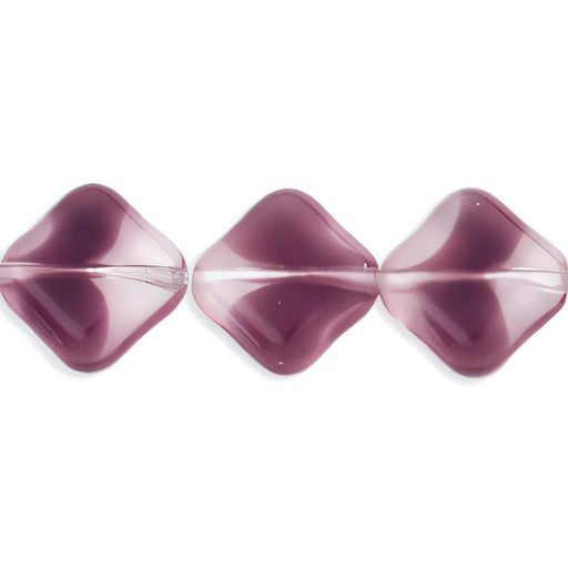 Czech Flat Diamond 14mm - Crystal Amethyst (25pcs)