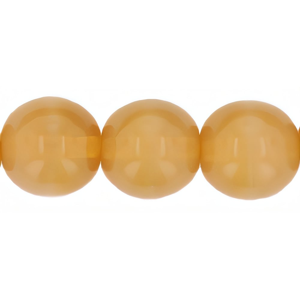 Czech Round Beads 10mm Milky Topaz (25pcs)