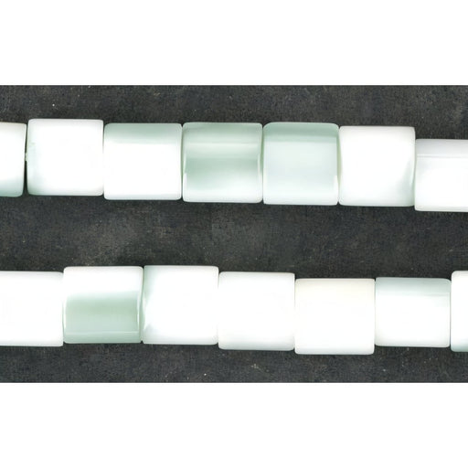 Czech Cylinders 6mm Luster - Opaque Prairie Green 1/2 coat (25pcs)