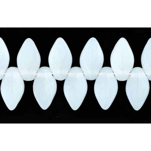 Czech Leaves 10/5mm Milky White (50pcs)
