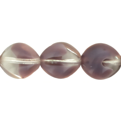 Czech Nugget 11/9mm Amethyst/Crystal (25pcs)