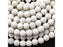White Lava 4mm Smooth Round Bead Strand