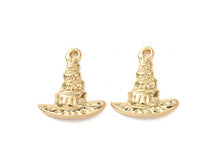 Golden Witch Hat Charm 22.5x20mm