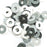 8mm Vinyl/Vulcanite Heishi Beads - Mixed Colors (Black/Grey)