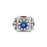 Sapphire Rhinestone Cube Bead for 2mm Leather