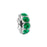 Emerald Rhinestone Rondelle Bead for 2mm Leather
