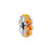Topaz Rhinestone Rondelle Bead for 2mm Leather