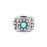 Aquamarine Rhinestone Cube Bead for 2mm Leather