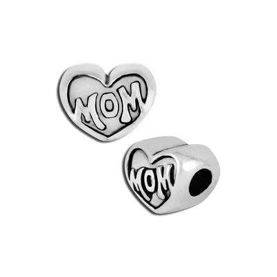 Petite Heart MOM Bead - Interchangeable (2 Pieces)