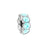 Aquamarine Rhinestone Rondelle Bead for 2mm Leather
