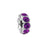 Amethyst Rhinestone Rondelle Bead for 2mm Leather