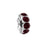 Garnet Rhinestone Rondelle Bead for 2mm Leather