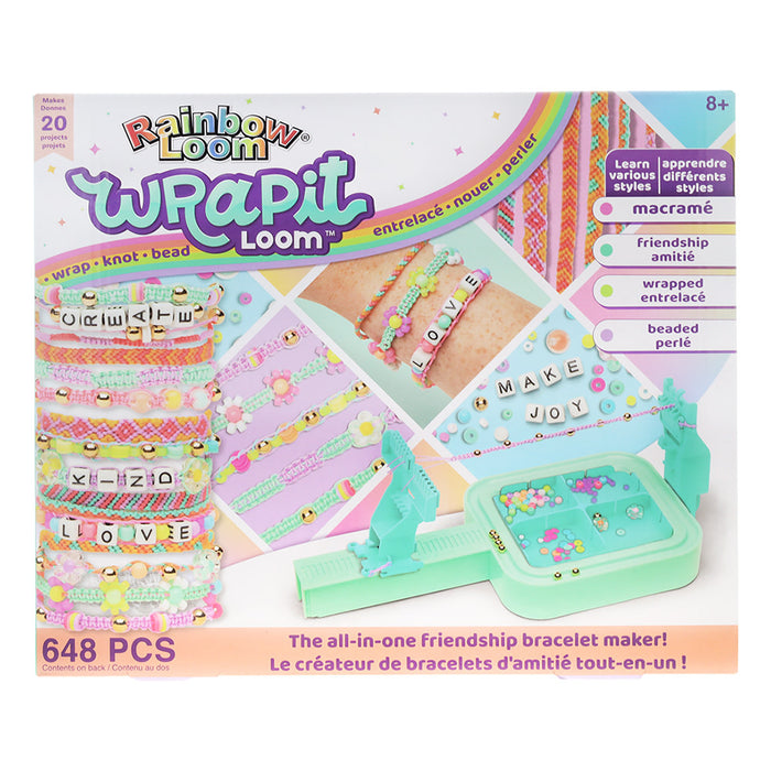 Wrapit Beading Loom Craft Kit, Includes Beads, Cord and Instructions, Makes up to Twenty Bracelets