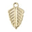 17mm Leaf Charm from the Deco Collection - Gold Plated (10 Pieces)