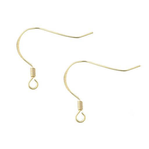 Thin Coil French Earring Wires - Gold Filled (1 Pair)